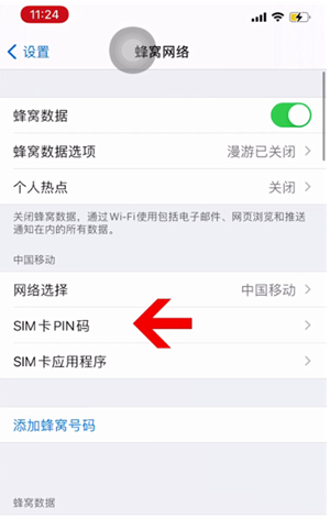 东昌府苹果14维修网分享如何给iPhone14的SIM卡设置密码 