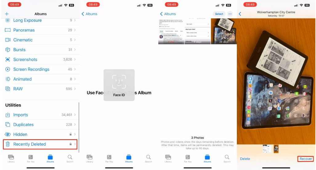 东昌府苹果14维修分享 iPhone14 上恢复已删除的照片 