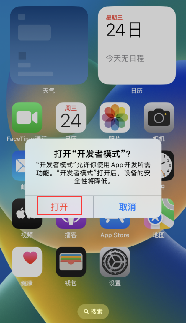 东昌府苹果手机维修分享如何打开开发者模式 